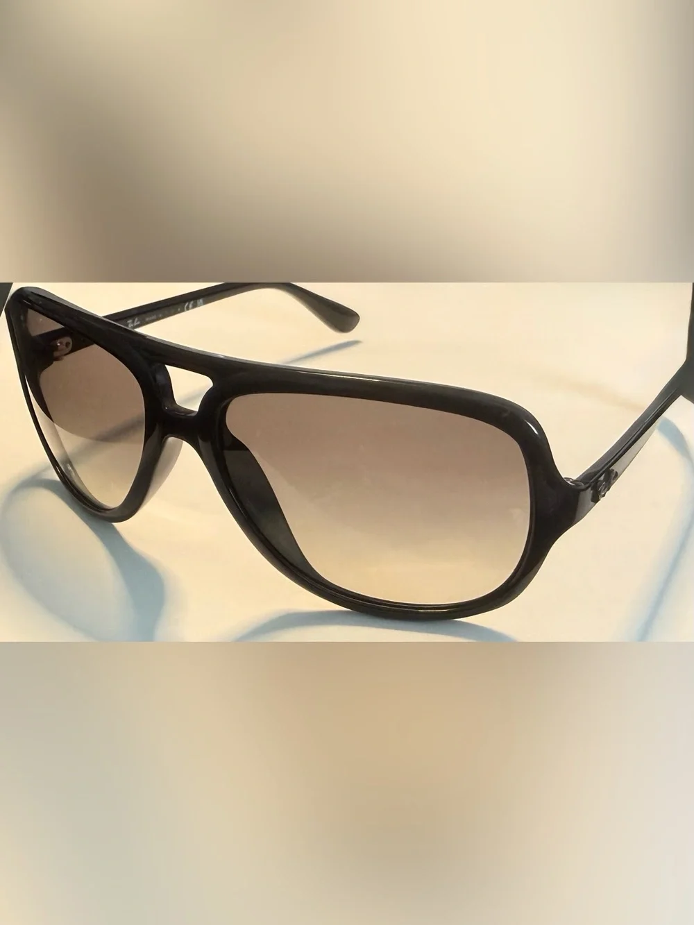 Ray-Ban RB4162 Turbo Aviator Black Gray Gradient Sunglasses 59mm